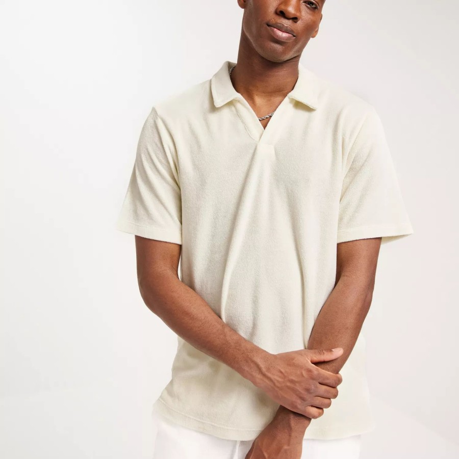 Toj Jack & Jones | Jorterry Ss Split Polo Cloud Dancer