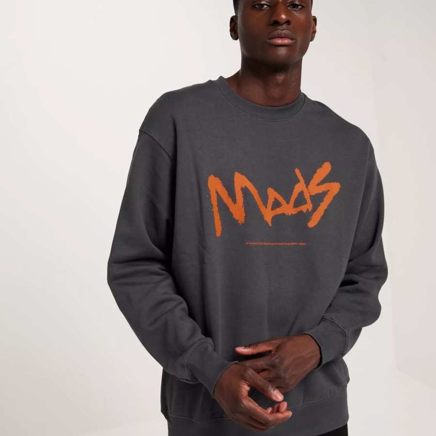 Toj Mads N酶rgaard | Soft Hawk Mads Crew Sweat Asphalt