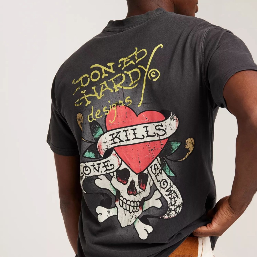 Toj Ed Hardy | Love-Kills-Slant T-Shirt Charcoal