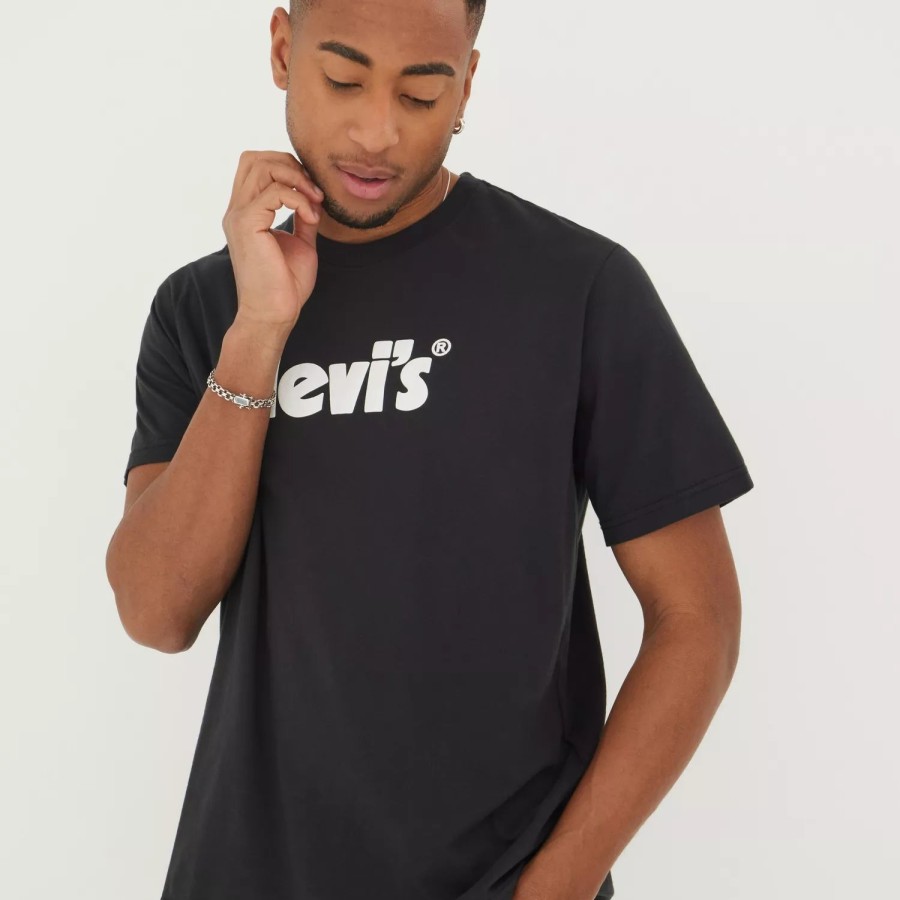 Toj Levi's | Ss Relaxed Fit Tee Poster Logo Caviar