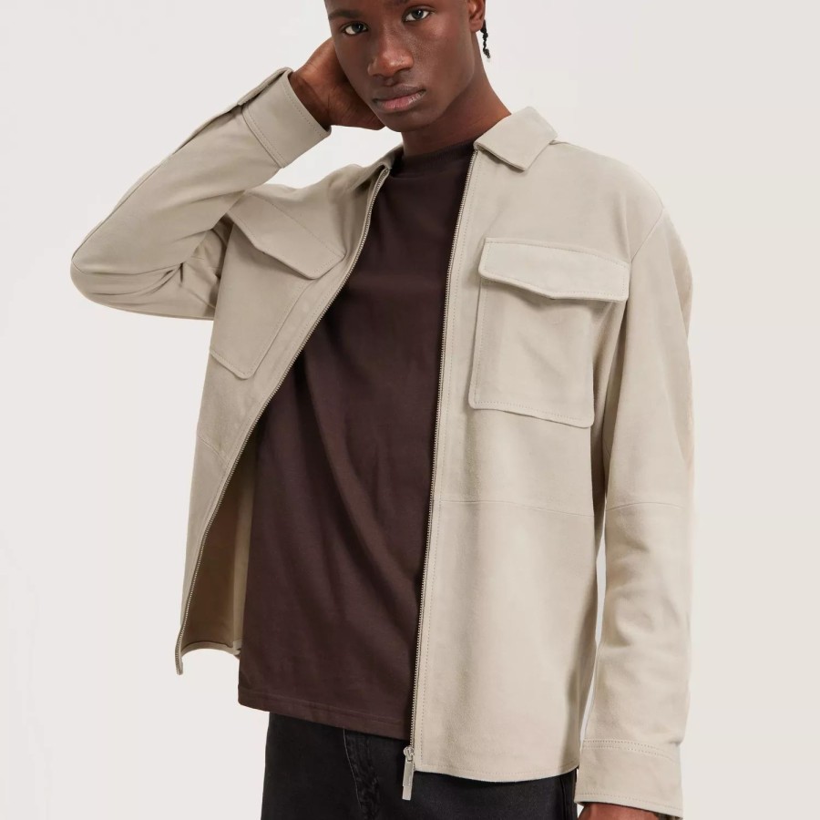 Toj Selected Homme | Slhforan Suede Overshirt W Incense