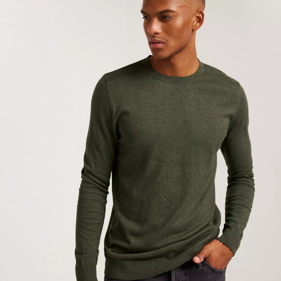 Toj Selected Homme | Slhberg Crew Neck Noos Ivy Green Melange