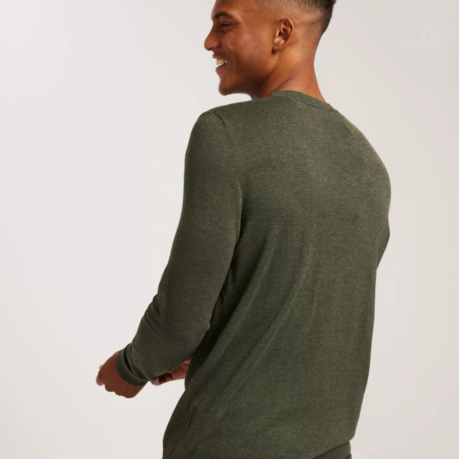 Toj Selected Homme | Slhberg Crew Neck Noos Ivy Green Melange