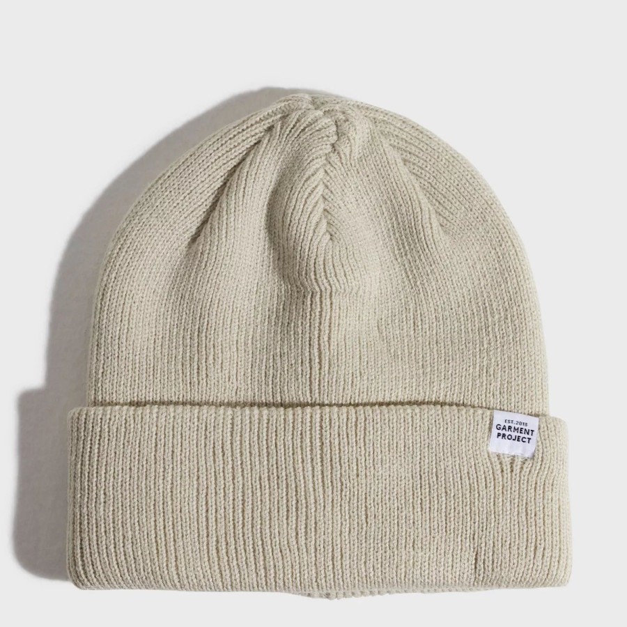 Accessories GARMENT PROJECT | Gp Logo Unisex Beanie Bone White