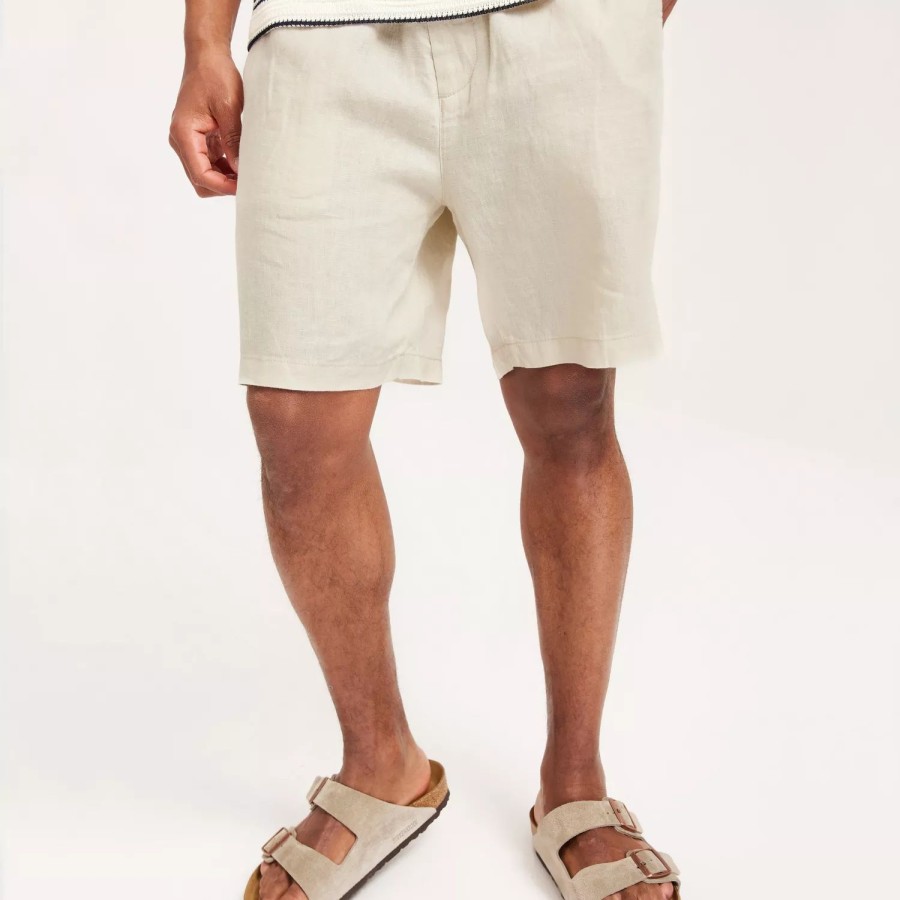 Toj Gant | Linen Drawstring Shorts Putty