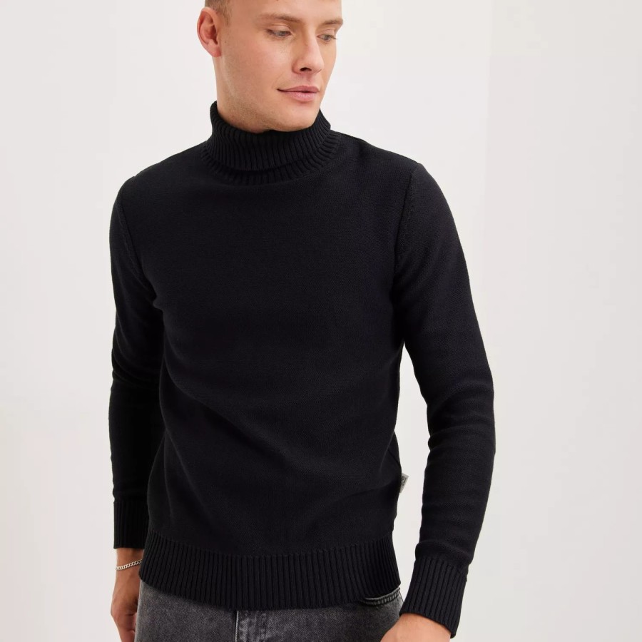 Toj Selected Homme | Slhaxel Ls Knit Roll Neck W Black