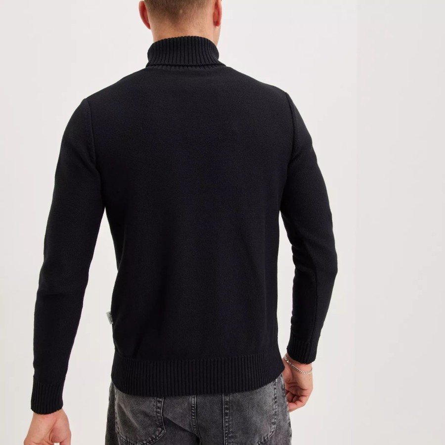 Toj Selected Homme | Slhaxel Ls Knit Roll Neck W Black