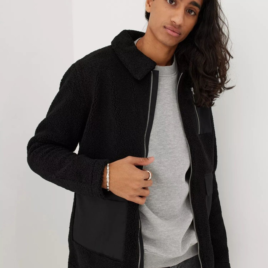 Toj Ciszere | Jaden Pile Jacket Black