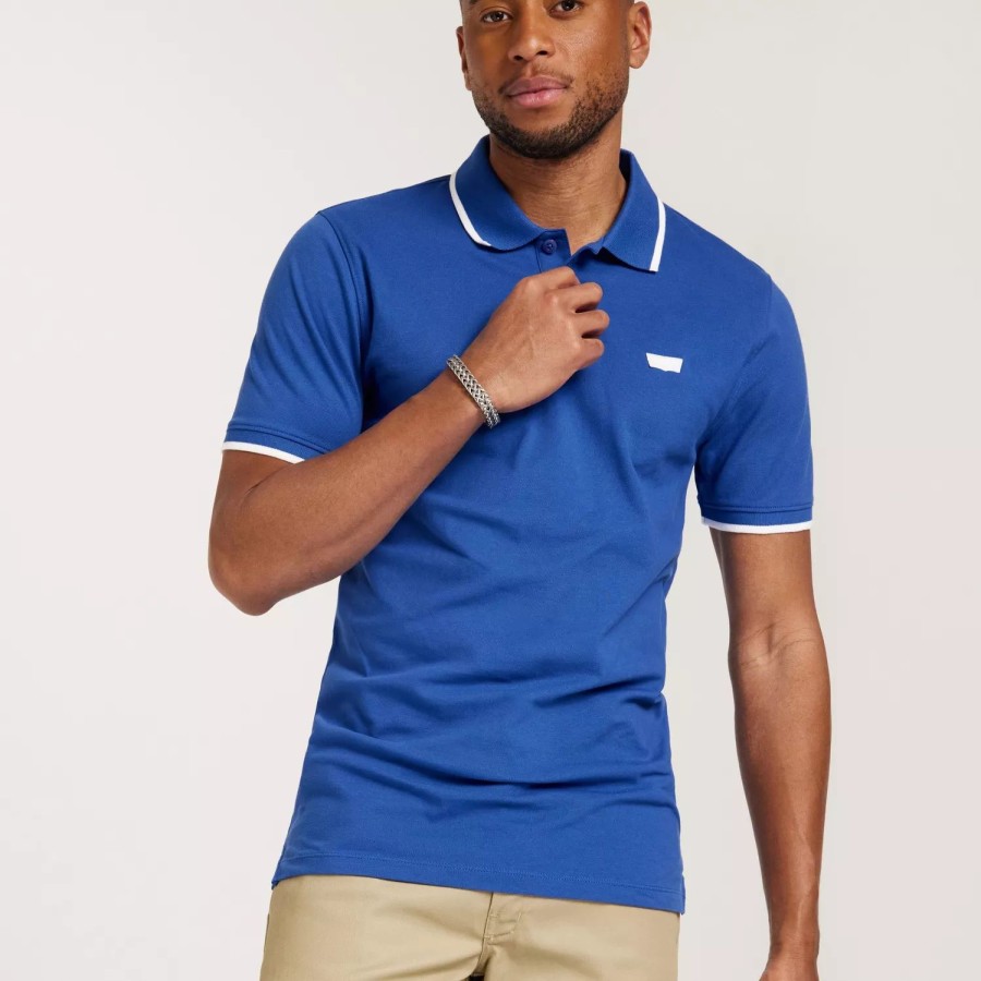 Toj Levi's | Slim Housemark Polo Blue