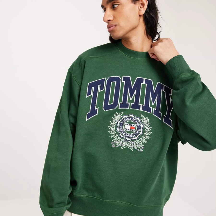 Toj Tommy Jeans | Tjm Boxy College Graphic Crew Collegiate Green