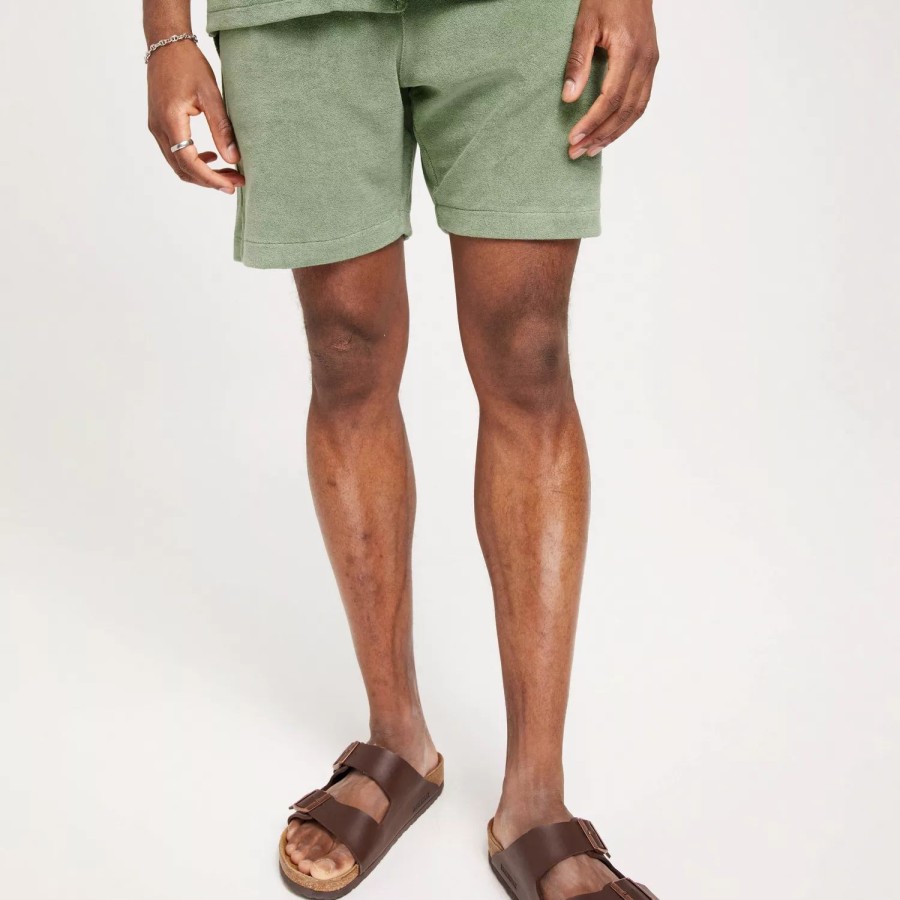 Toj Woodbird | Bommy Towel Shorts Khaki