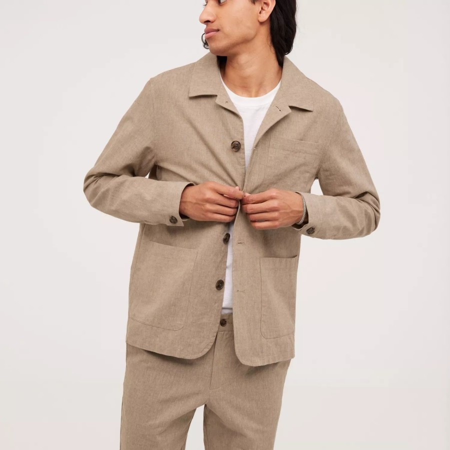 Toj Jack & Jones | Jprlinen Hybrid Blazer Slim Fit Beige Slim Fit