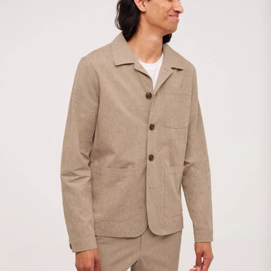 Toj Jack & Jones | Jprlinen Hybrid Blazer Slim Fit Beige Slim Fit