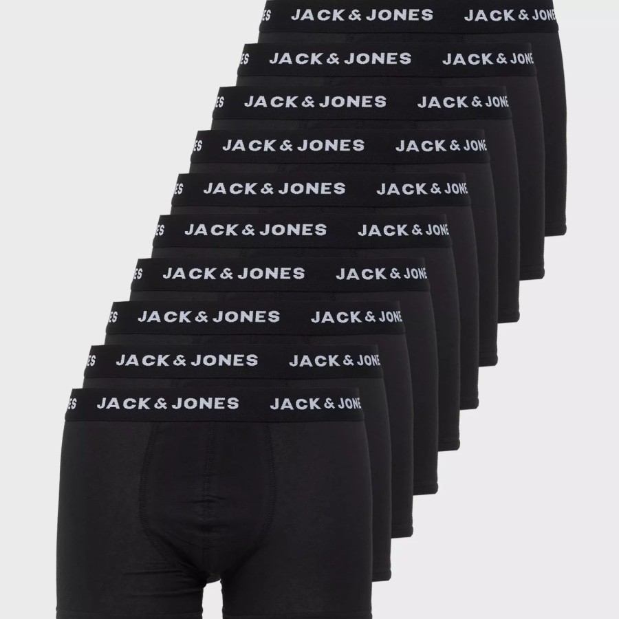 Toj Jack & Jones | Jacsolid Trunks 10 Packs Noos Black Black - Black - Black - Black - Bl