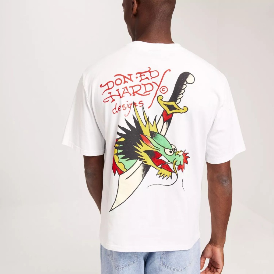 Toj Ed Hardy | Drag-Blade-Back T-Shirt White