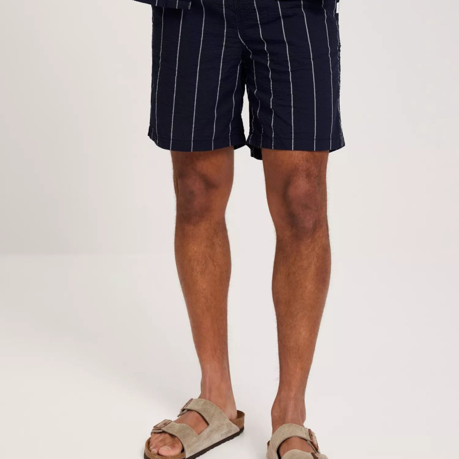 Toj Jack & Jones | Jpstjeff Jjjogger Seersucker Dek Sn Navy Blazer Pinstribe