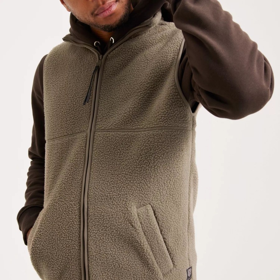 Toj Jack & Jones | Jprblubaker Fleece Vest Walnut Oversize Cropped Fit