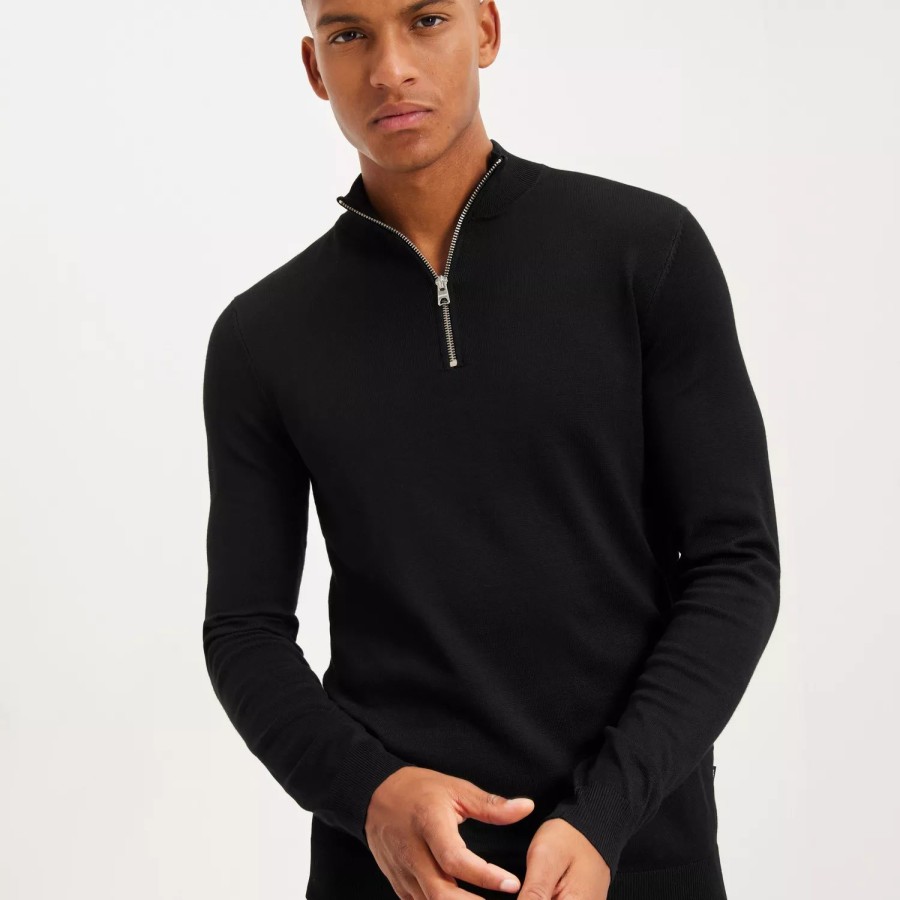 Toj Only & Sons | Onswyler Life Reg 14 Half Zip Knit Black