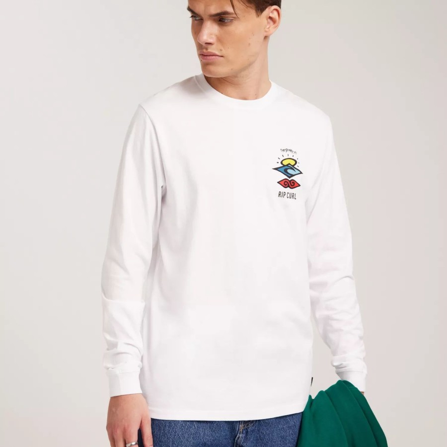 Toj Ripcurl | Search Icon L/S Tee White