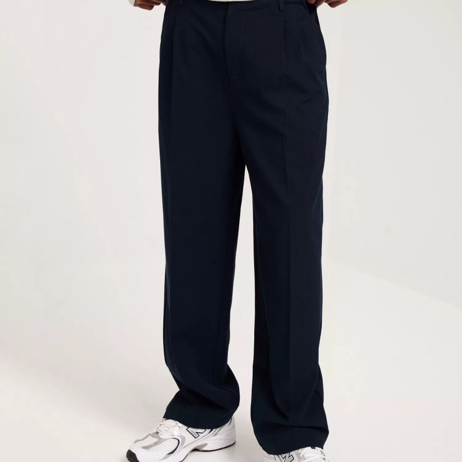 Toj Casual Friday | Cfgrand 0089 Pleated Wide Dark Navy