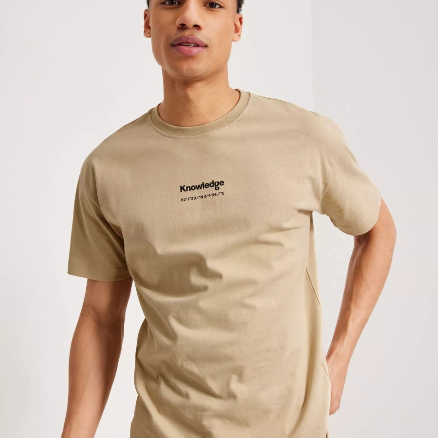 Toj KnowledgeCotton Apparel | Loose T-Shirt Creating Memories Chest And Back Print - Gots/Vegan Safari