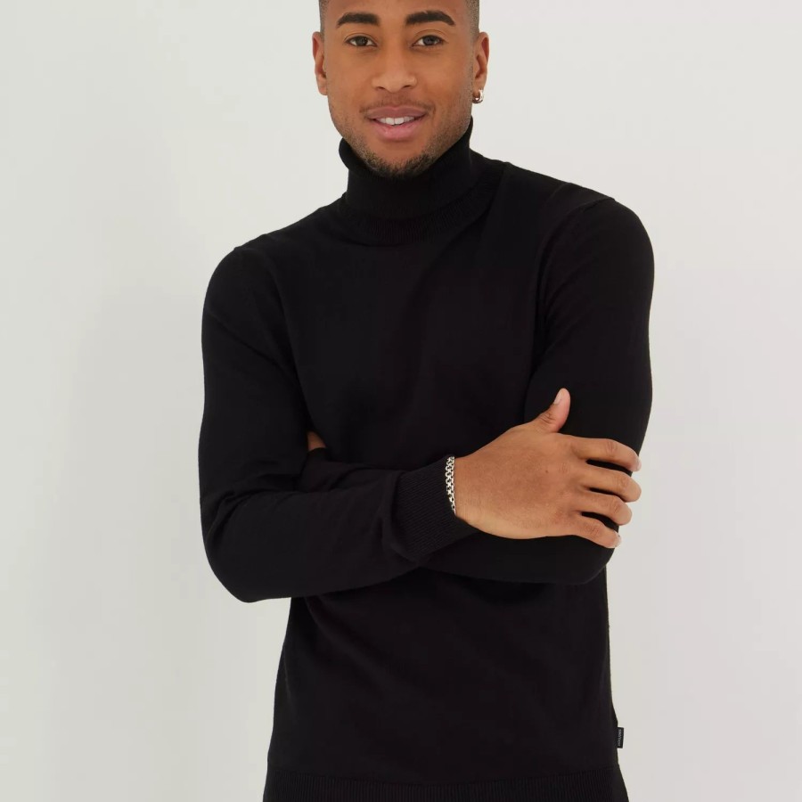 Toj Jack & Jones | Jjeemil Knit Roll Neck Noos Sort