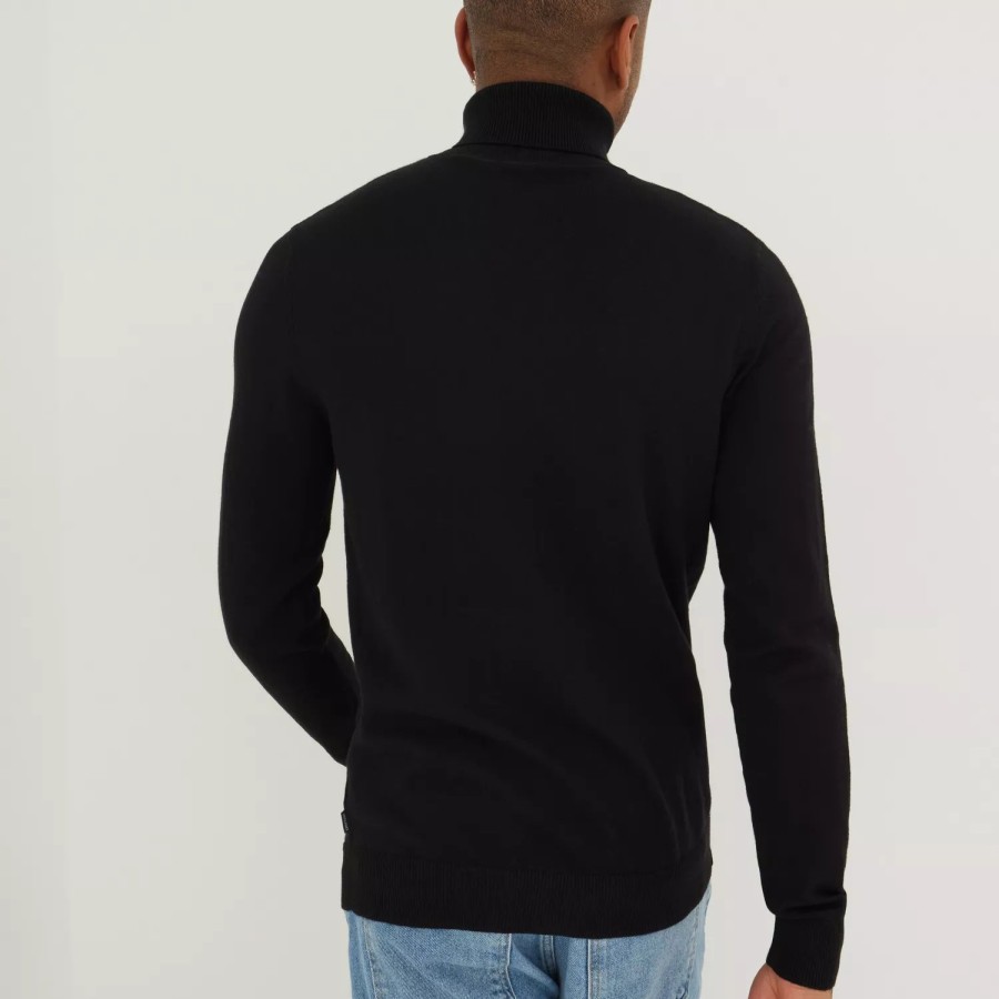 Toj Jack & Jones | Jjeemil Knit Roll Neck Noos Sort