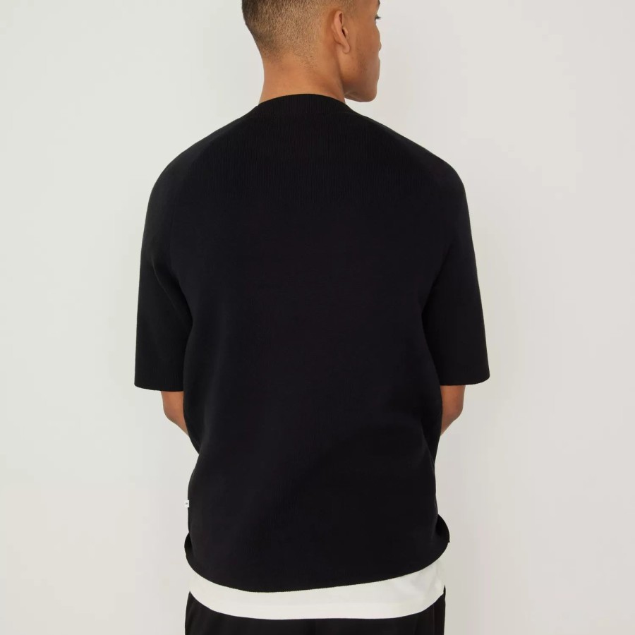 Toj Selected Homme | Slhglenn Ss Knit Crew Neck G Black