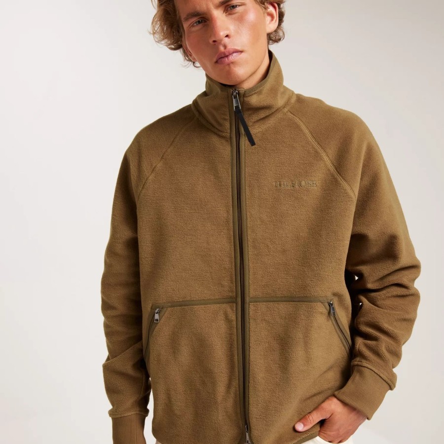 Toj Tommy Hilfiger | Monotype Embro Brushed Zip Thru Desert Khaki