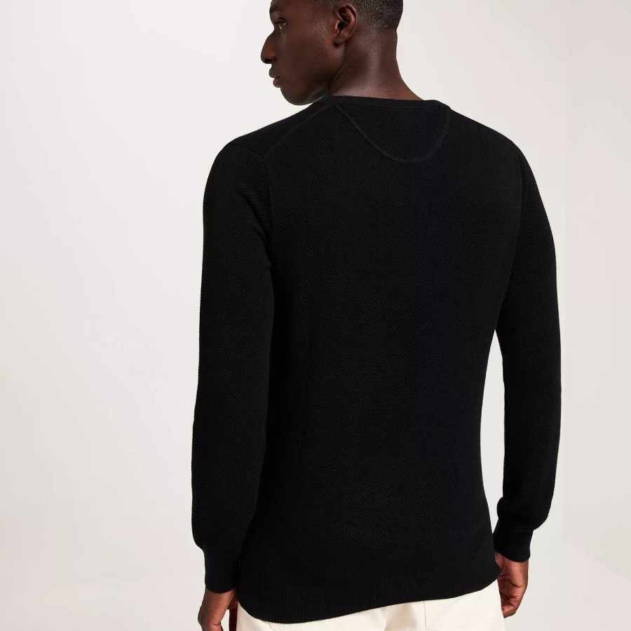 Toj Gant | Cotton Pique C-Neck Black