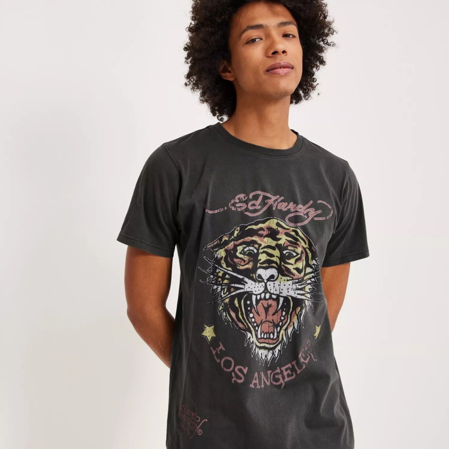 Toj Ed Hardy | Tiger-Vintage-Roar T-Shirt Washed Black