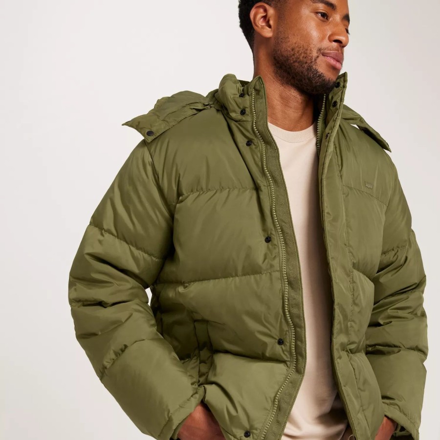 Toj Levi's | Laurel Short Puffer Martini Ol Green