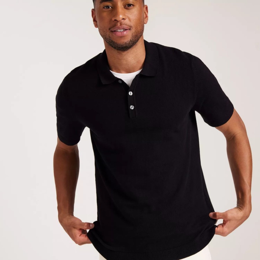 Toj Jack & Jones | Jpremil Knit Polo S/S Sn Black