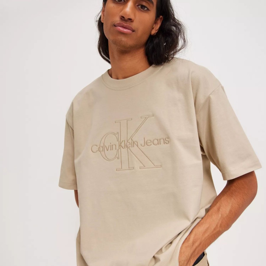 Toj Calvin Klein Jeans | Monologo Washed Tee Classic Beige