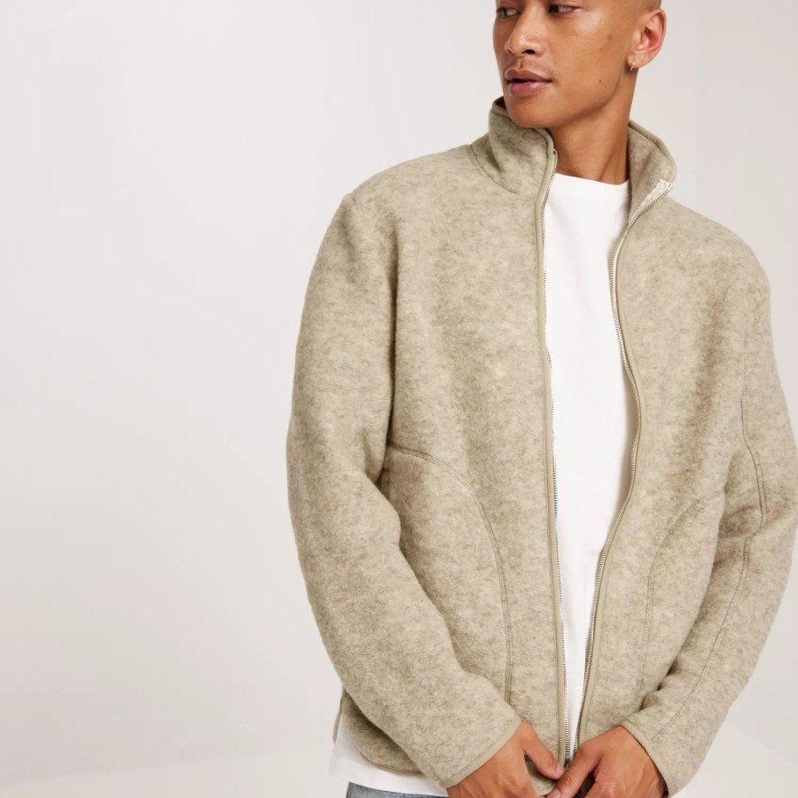 Toj J Lindeberg | Dustin Wool Fleece Jacket Oyster