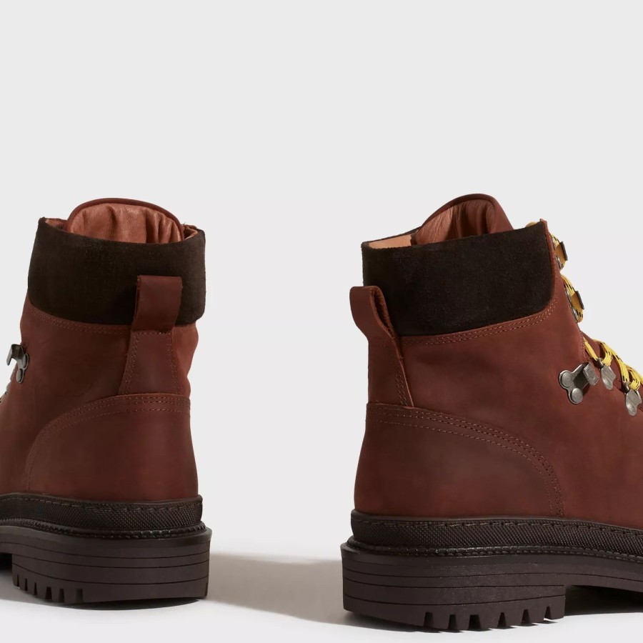 Sko Selected Homme | Slhlandon Leather Hiking Boot B Cognac