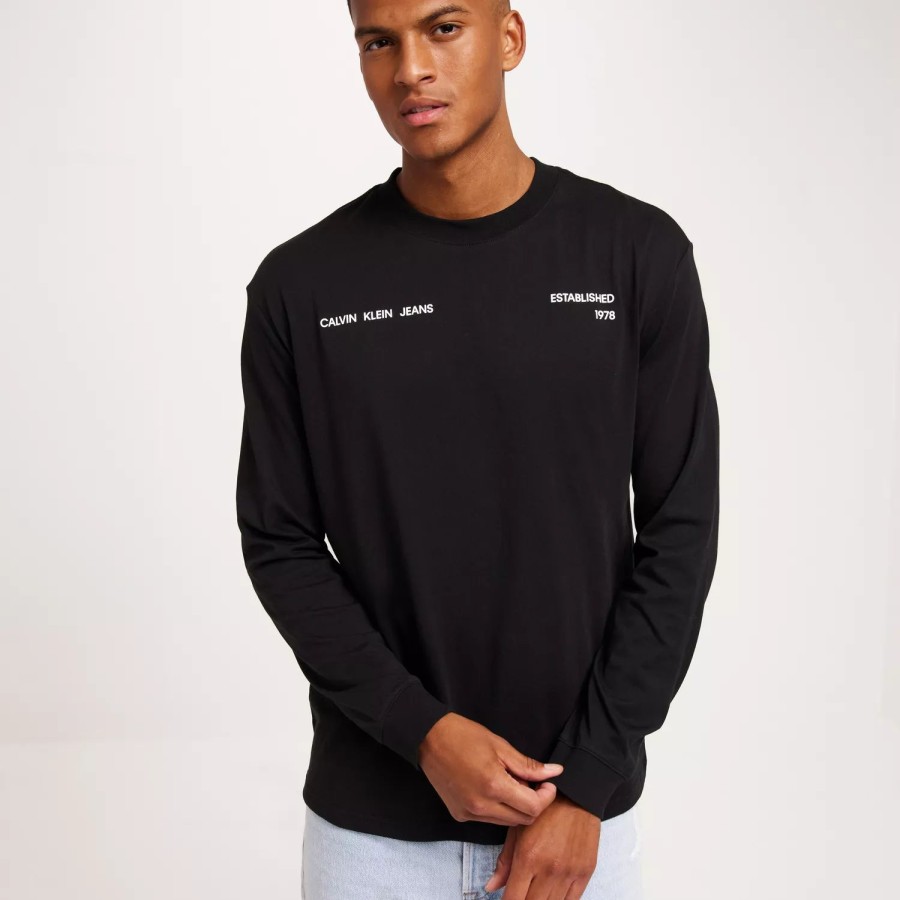 Toj Calvin Klein Jeans | Spray Box Ls Tee Ck Black