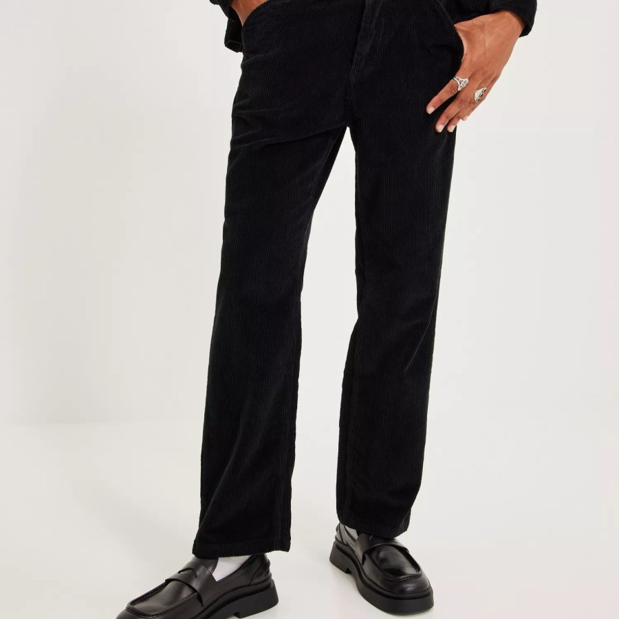 Toj KnowledgeCotton Apparel | Flint Wide Corduroy Pant - Gots/Vegan Black