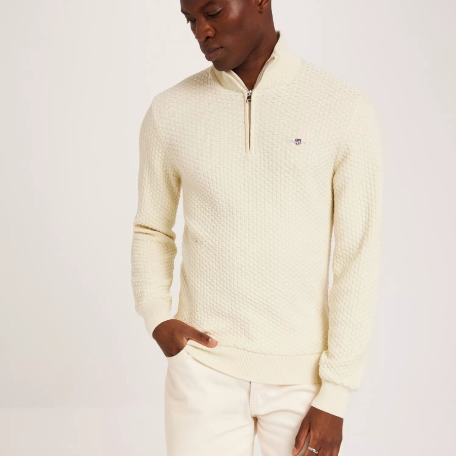 Toj Gant | Cotton Texture Halfzip Cream