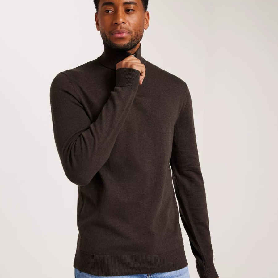 Toj Jack & Jones | Jjeemil Knit Half Zip Noos Seal Brown