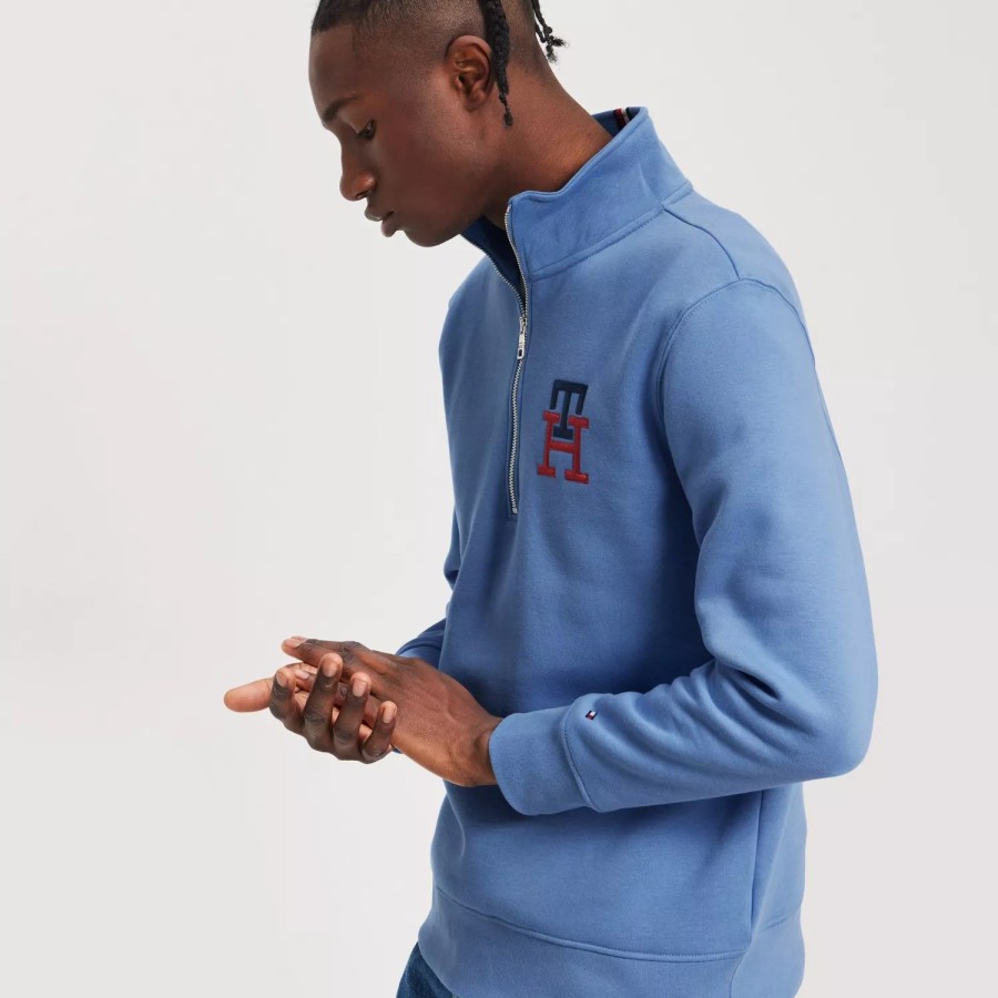 Toj Tommy Hilfiger | Essential Monogram Half Zip Sky