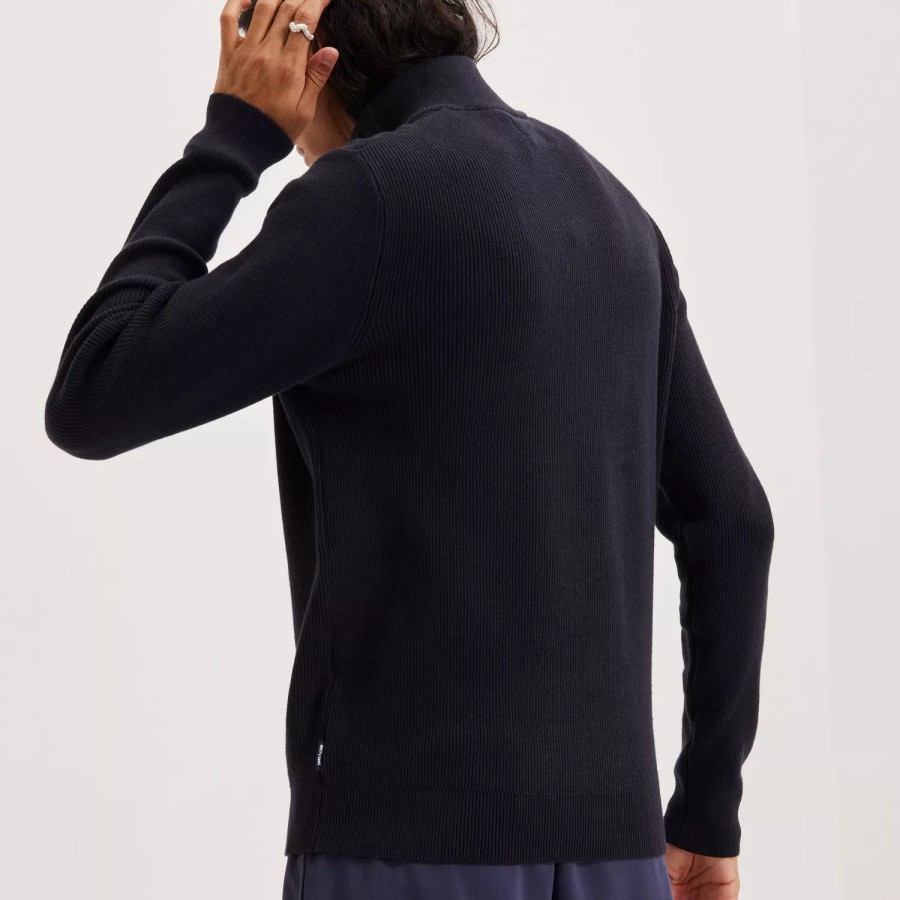 Toj Only & Sons | Onsphil Reg 12 Struc Half Zip Knit Dark Navy