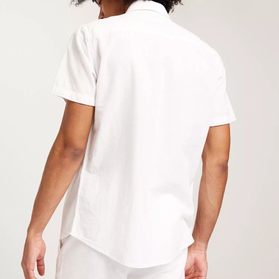 Toj Selected Homme | Slhregnew-Linen Shirt Ss Classic White