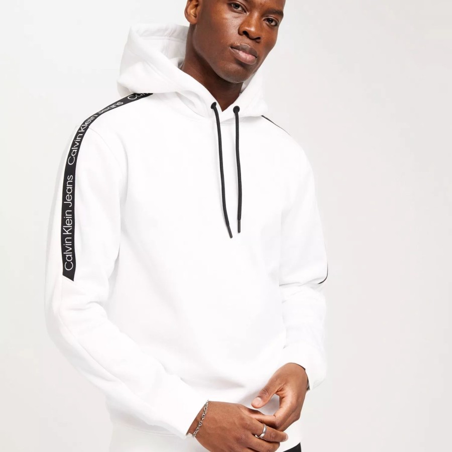 Toj Calvin Klein Jeans | Logo Tape Hoodie Bright White