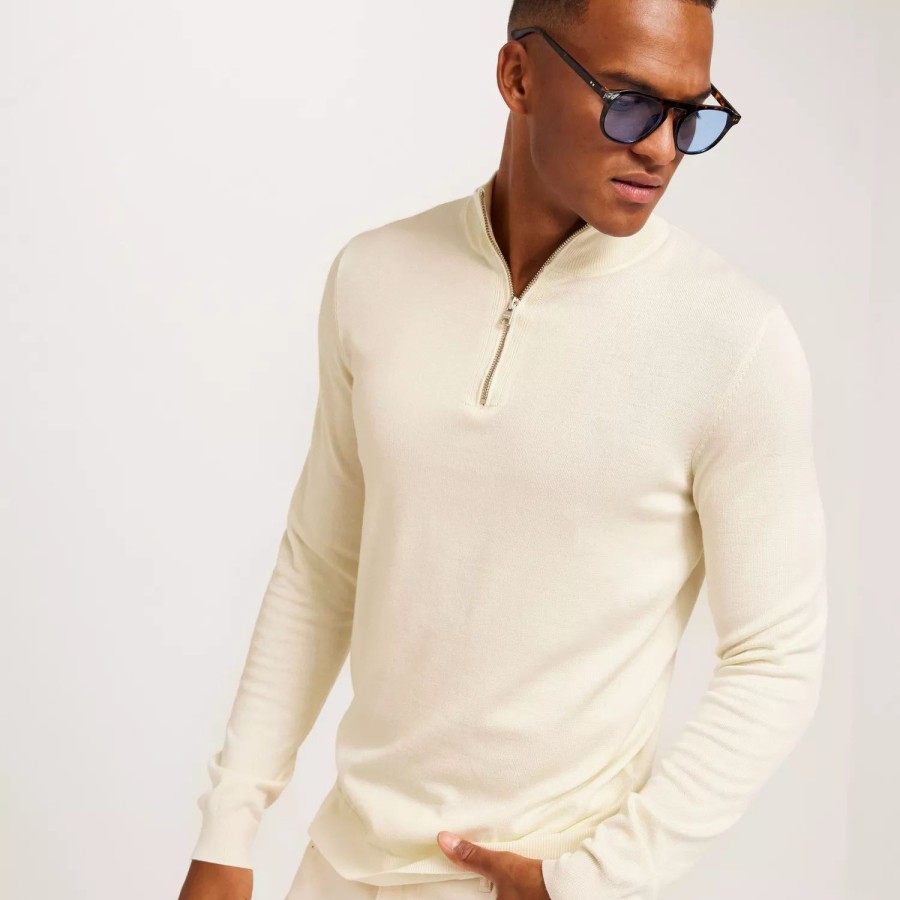 Toj Only & Sons | Onswyler Life Reg 14 Half Zip Knit Star White