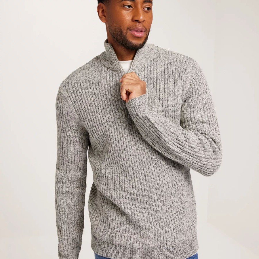 Toj Only & Sons | Onsmalaki Reg 7 Half Zip Knit Silver Lining