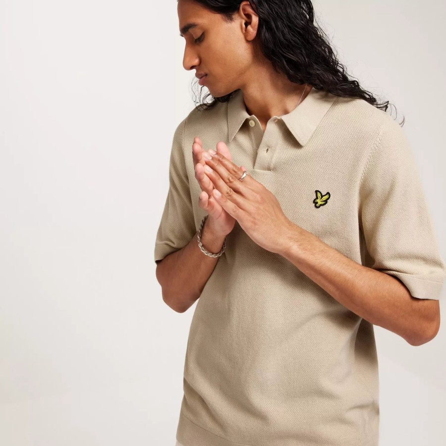 Toj Lyle & Scott | Textured Knitted Polo Sesame