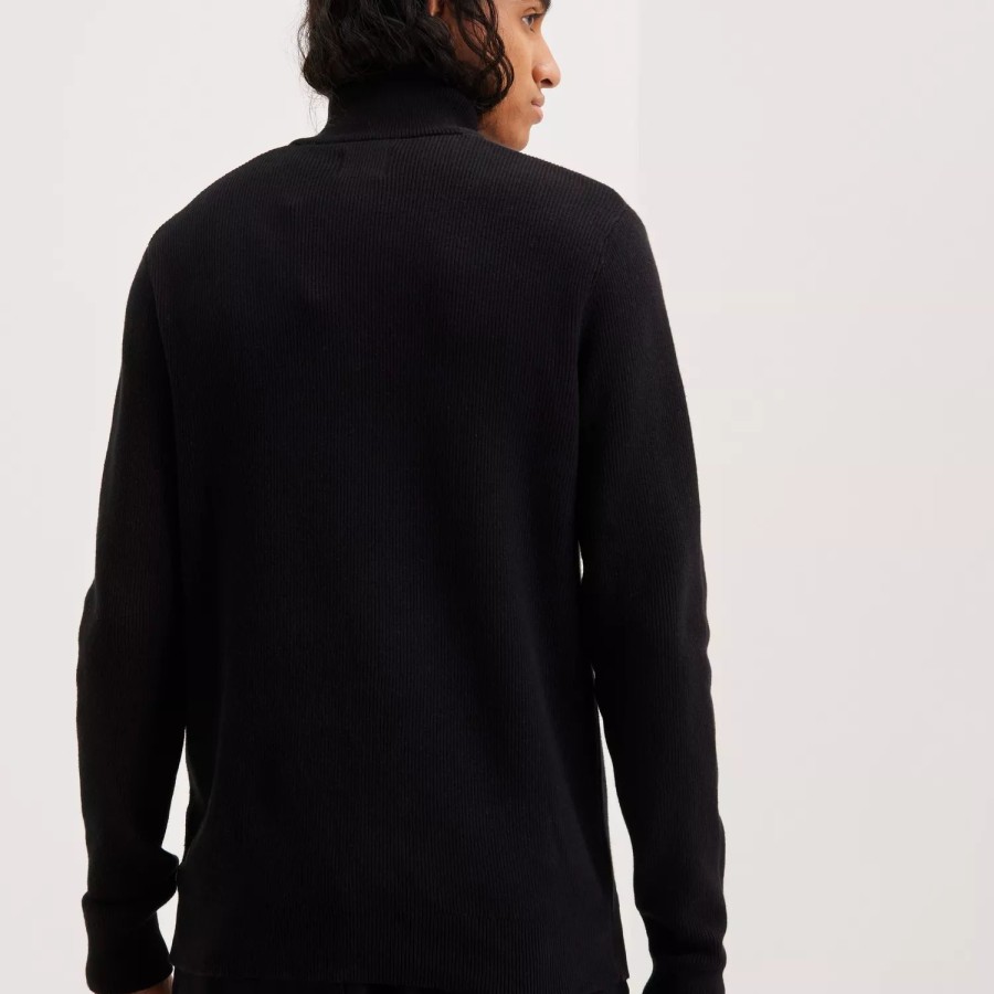 Toj Only & Sons | Onsphil Reg 12 Struc Half Zip Knit Black