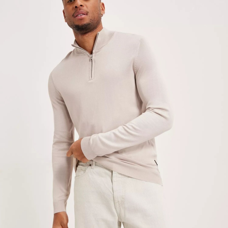 Toj Only & Sons | Onswyler Life Reg 14 Half Zip Knit Silver Lining