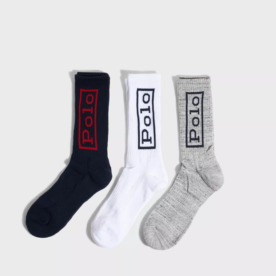 Toj Polo Ralph Lauren | Orgnl Logo-Crew Sock-3 Pack Multicolor